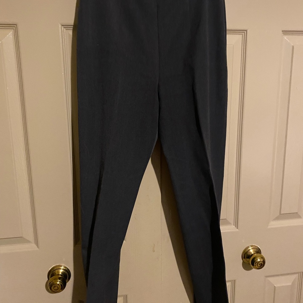 Eddie Bauer dark grey Sz 10 slacks. Straight leg. Side zipper. DS10 - Picture 2 of 3